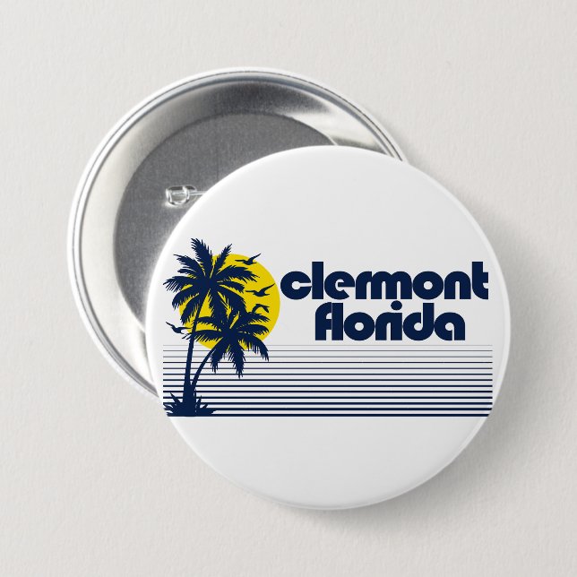 Badge Rond 7,6 Cm Clermont Floride (Devant & derrière)