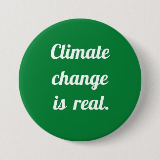 Badge Rond 7,6 Cm Climate Change: Green Button