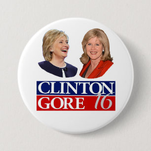 Badge Rond 7,6 Cm Clinton/Gore 16