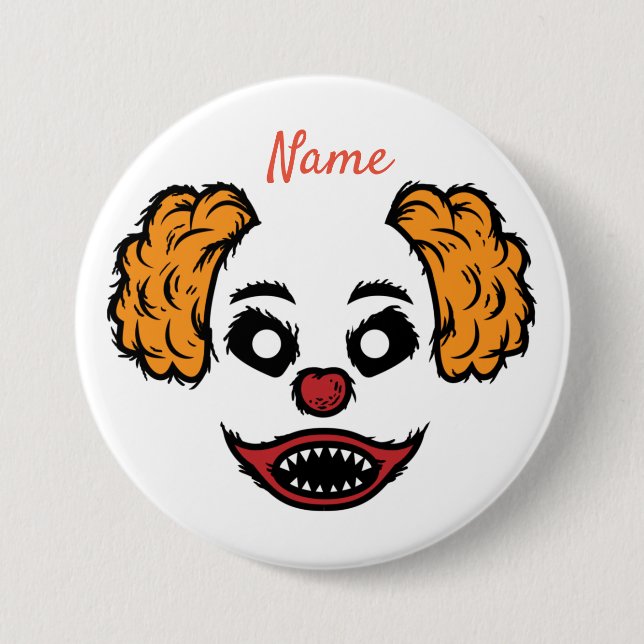 Badge Rond 7,6 Cm Clown effrayant Thunder_Cove (Devant)