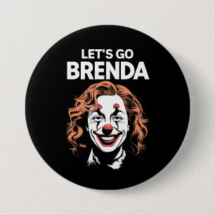 Badge Rond 7,6 Cm Clown Kamala Allons-y Brenda