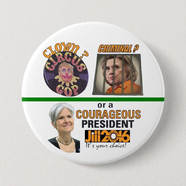 Badge Rond 7,6 Cm Clown ? ou criminel ? (Devant)