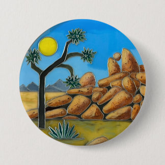 Badge Rond 7,6 Cm Club d'aventure Joshua Tree - Fish Rock
