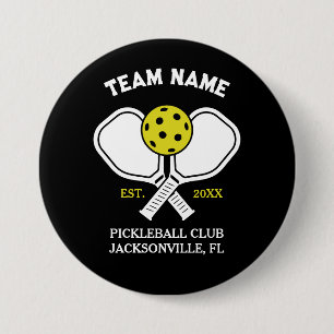 Badge Rond 7,6 Cm Club de Pickleball Team & Joueur de Pickleball Per