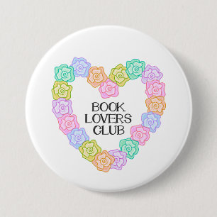 Badge Rond 7,6 Cm Club des amateurs de livres