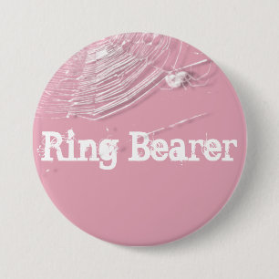 Badge Rond 7,6 Cm Cobwebs et araignées blanches Porteur d'anneau