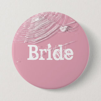 Badge Rond 7,6 Cm Cobwebs et mariée d'araignées blanches