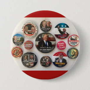 Badge Rond 7,6 Cm Collage de bouton de Donald Trump
