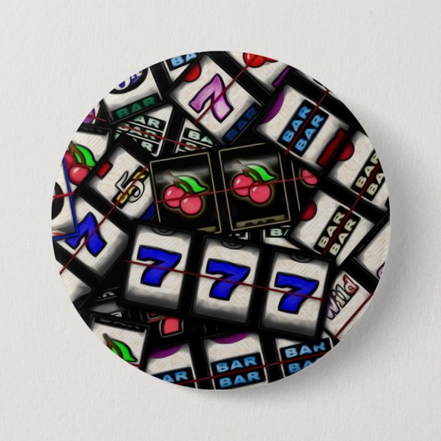 Badge Rond 7,6 Cm Collage des bobines de machine à sous (Devant)