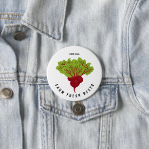 Badge Rond 7,6 Cm Collection Betterave Fraîche