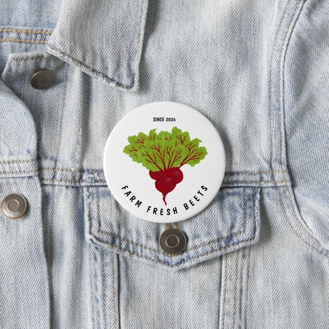 Badge Rond 7,6 Cm Collection Betterave Fraîche (En situation)