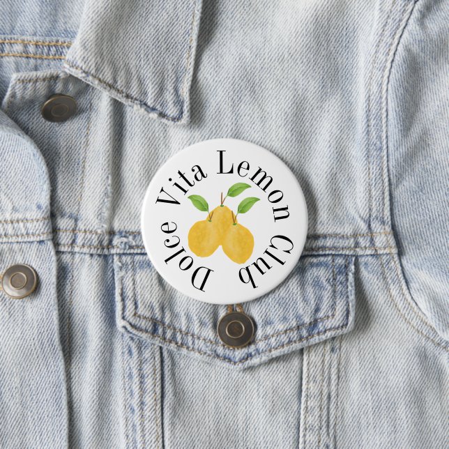 Badge Rond 7,6 Cm Collection Lemon Bloom (En situation)