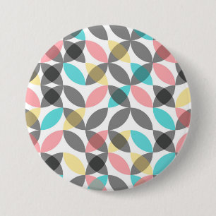Badge Rond 7,6 Cm Coloré, moderne, gai circulaire géométrique