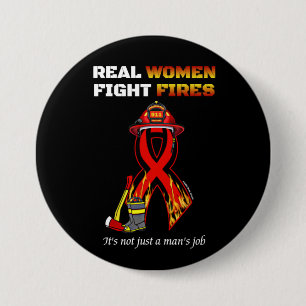 BADGE ROND 7,6 CM COMBAT RÉEL DES FEMMES