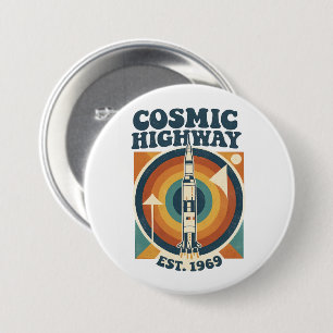 Badge Rond 7,6 Cm Comic Highway – Pop Art amusant pour les fans de b