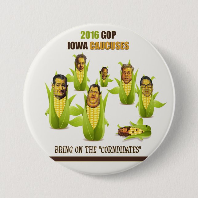 Badge Rond 7,6 Cm Comités 2016 de GOP Iowa (Devant)