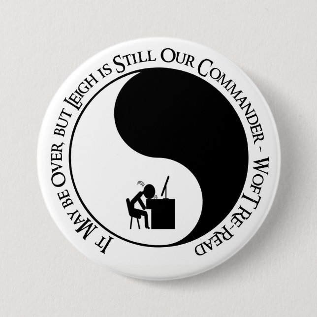 Badge Rond 7,6 Cm Commandant Leigh (Devant)