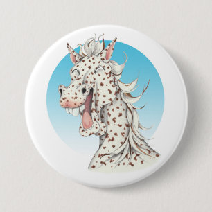 Badge Rond 7,6 Cm Compagnon de cheval d'Appaloosa de "domino"