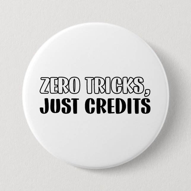 Badge Rond 7,6 Cm Comptable amusant Halloween - Zero Tricks (Devant)