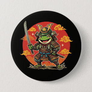 Badge Rond 7,6 Cm Conception d'animal de guerrier de samouraï de gre