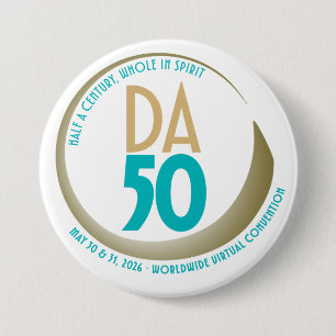 Badge Rond 7,6 Cm Conception de la convention du 50e anniversaire de