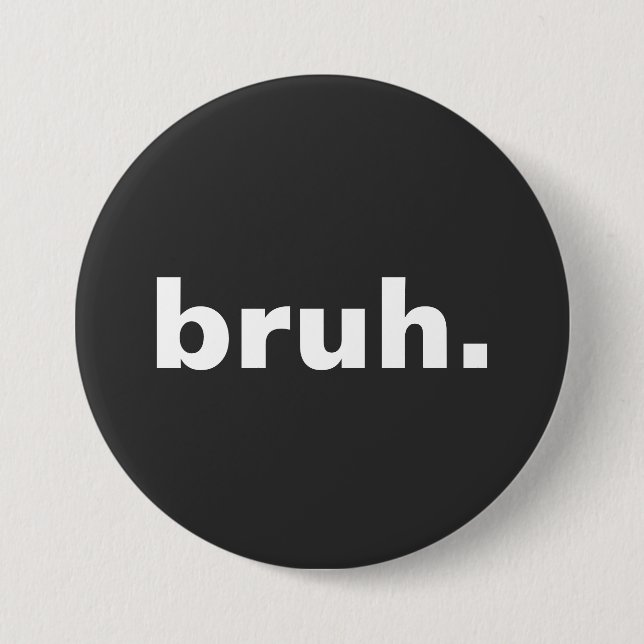 Badge Rond 7,6 Cm conception de minimalisme d'un mot (Devant)