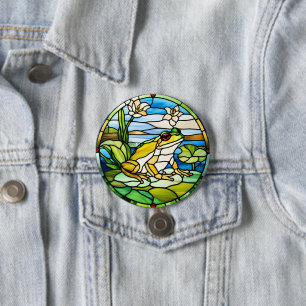 Badge Rond 7,6 Cm Conception en verre de grenouille imprimé sur bout