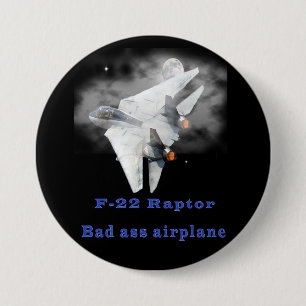 Badge Rond 7,6 Cm Conceptions de F-22 Raptor