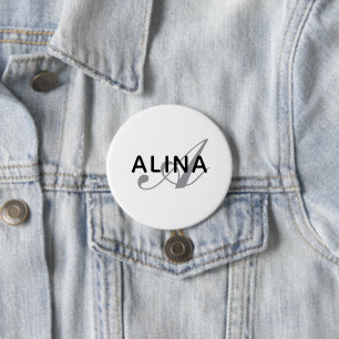 Badge Rond 7,6 Cm Concevez votre propre conception de monogramme de