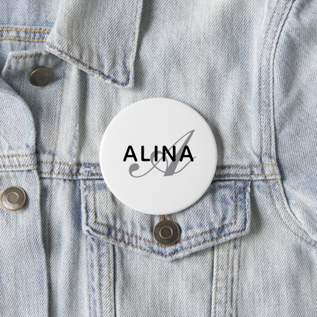 Badge Rond 7,6 Cm Concevez votre propre conception de monogramme de  (En situation)