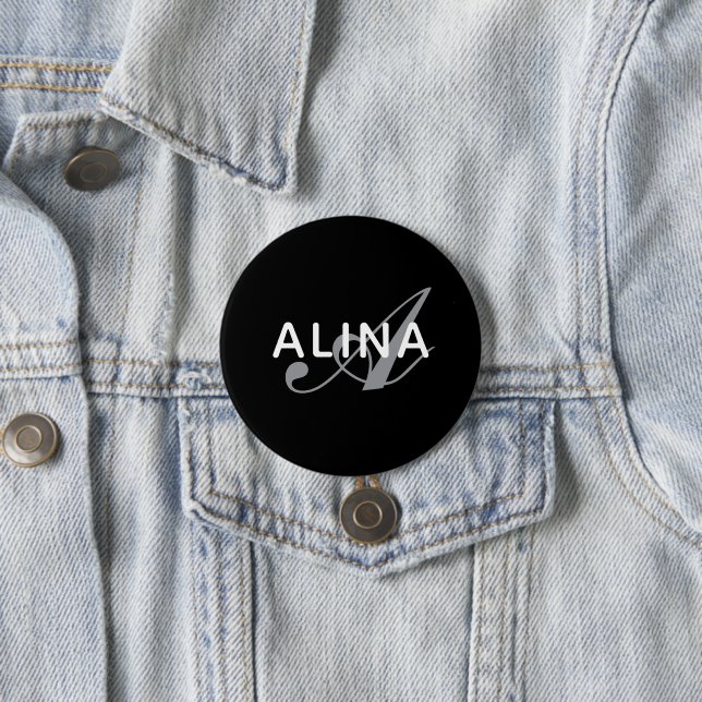 Badge Rond 7,6 Cm Concevez votre propre conception de monogramme de  (En situation)