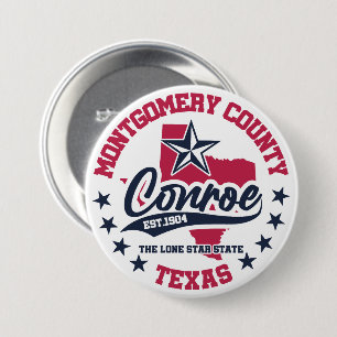 Badge Rond 7,6 Cm Conroe, Texas