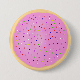 Badge Rond 7,6 Cm Cookie de sucre rose
