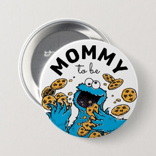 Badge Rond 7,6 Cm Cookie Monster Baby shower Maman À Être