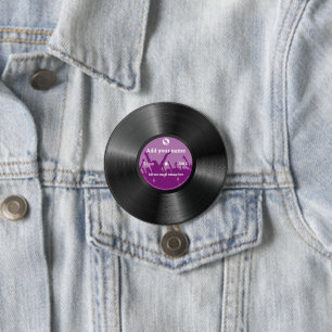 Badge Rond 7,6 Cm Cool amusant disque vinyle personnalisé rétroact