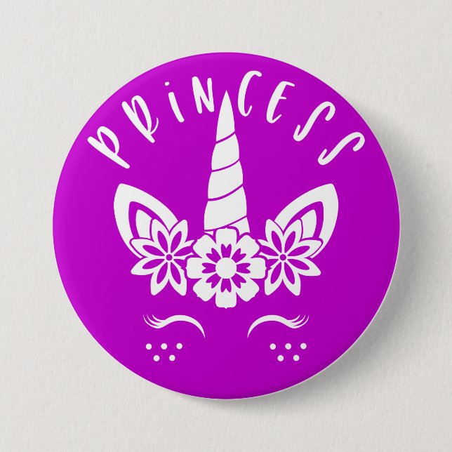 Badge Rond 7,6 Cm cool mermaid parties scintillant monicorne princes (Devant)