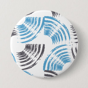 Badge Rond 7,6 Cm Cool, moderne, bleu abstrait tendance