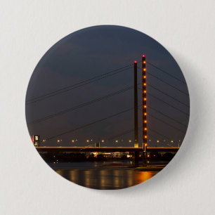Badge Rond 7,6 Cm Cool, moderne et urbain Rheinkniebrucke