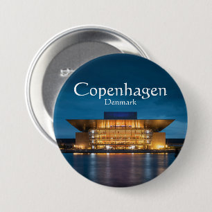 Badge Rond 7,6 Cm Copenhague Danemark