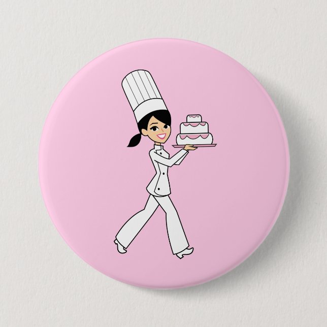 Badge Rond 7,6 Cm Copie de chef de fille (Devant)