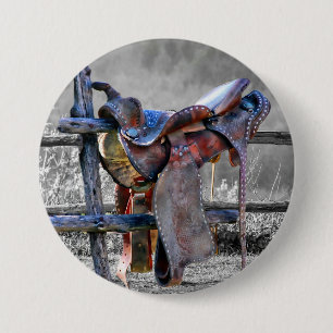 Badge Rond 7,6 Cm Corral Fence Western