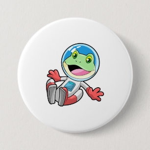 Badge Rond 7,6 Cm Costume spatial de l'astronaute de grenouille