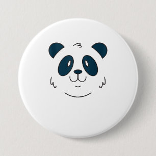 Badge Rond 7,6 Cm Costume Visage Halloween Panda Bear Cute