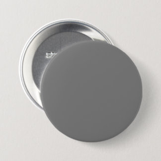 Badge Rond 7,6 Cm Couleur Pure Grey 808080 - Option pour ajouter un