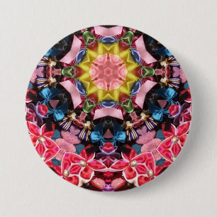 Badge Rond 7,6 Cm ~ Couleurs Jaune, Bleu, Rose, Vert ~ Bouton