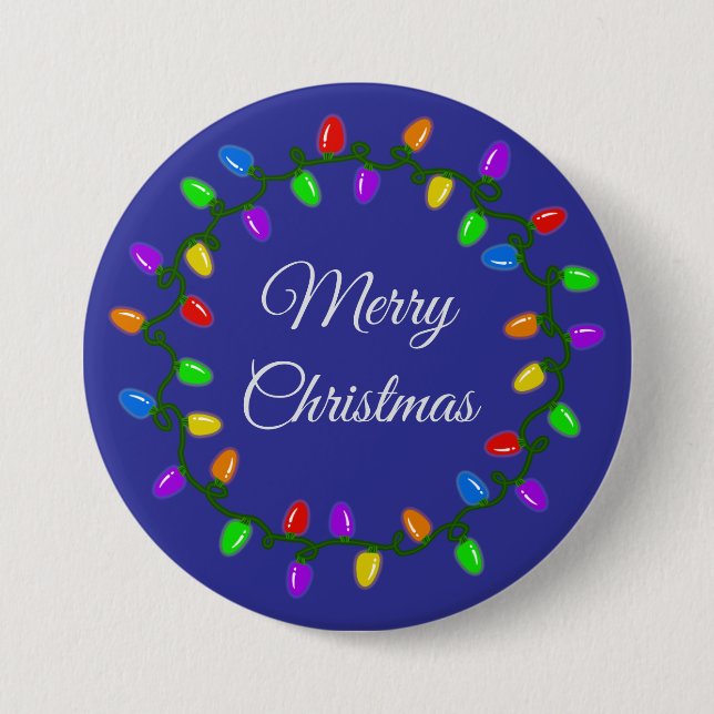 Badge Rond 7,6 Cm Courbe d'ampoule de vacances (Devant)