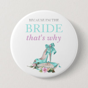 Badge Rond 7,6 Cm Coussin rose de satin de stylet rose de jeune