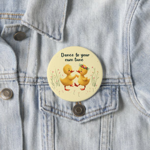 Badge Rond 7,6 Cm Couteaux de danse mignons avec des vibrations de p