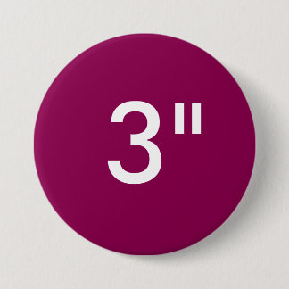 Badge Rond 7,6 Cm Coutume 3" grand modèle rond de blanc de bouton de