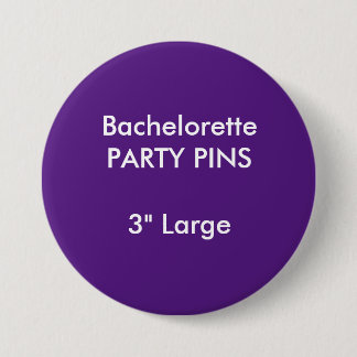 Badge Rond 7,6 Cm Coutume 3" grand POURPRE de Pin de partie de